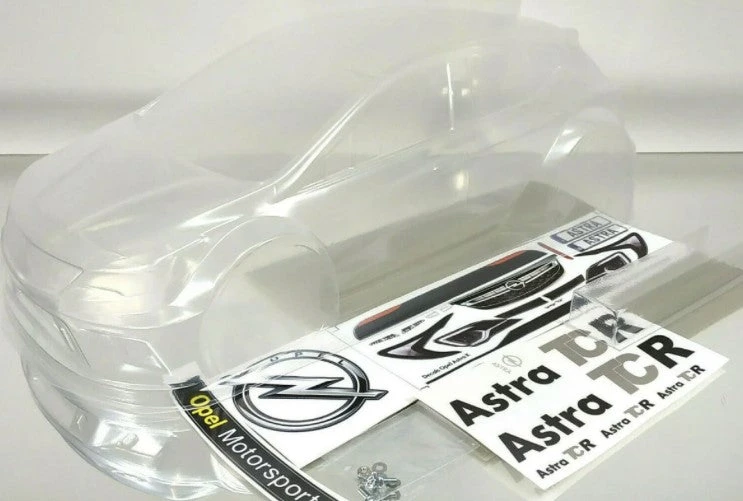 OPEL ASTRA TCR LEXAN BODY KIT 1:10 UNPAINTED INCL. DECAL SHEET # 10380 1 OPEL ASTRA TCR LEXAN BODY KIT 1:10 UNPAINTED INCL. DECAL SHEET # 10380