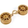 Tamiya Impreza 2001 10 Spoke Gold Wheels (2) 0445837