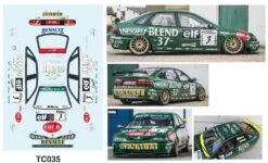 TC035 1/10 RENAULT LAGUNA BTCC, 190mm Tamiya TT01 TT02 Nescafe