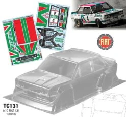 TC131 1/10 Alitalia Flat 131, 190mm Tamiya TT01 TT02