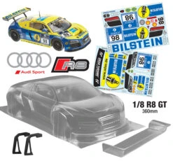Audi R8 (360mm) HOBAO Kyosho Mugen Sworkz TLR Hotbodies Traxxas