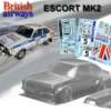 TC022 FORD ESCORT MK2 British Airways Tamiya TT01 TT02 190mm