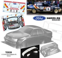 Q8 Ford Sapphire Cosworth 190mm Tamiya TT01 TT02 257mm
