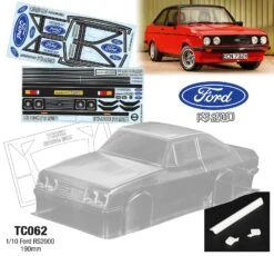 Ford Escort RS2000 190 X 257mm Tamiya TT01 TT02 HPI KYOSHO