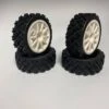 D0012 1/10 RC RALLY Block Tyre Set (2pcs) For 52mm X 26mm, 12mm HEX Wheels Tamiya, Kyosho HPI