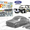 TC022 FORD ESCORT MK2 V2 ARI VATANEN EDITION Tamiya TT01 TT02 190mm