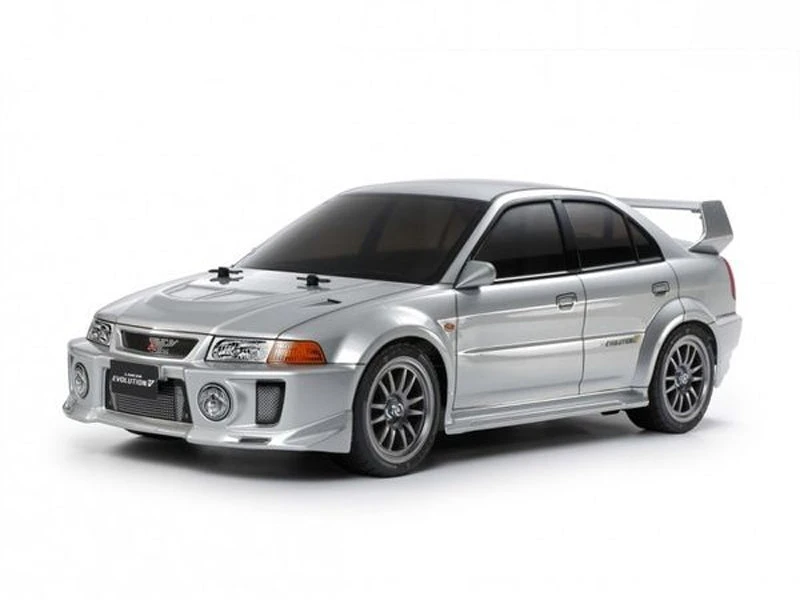 Tamiya Mitsubishi Lancer Evo V Body Wheel & Tyre Set 1 Tamiya Mitsubishi Lancer Evo V Body Wheel & Tyre Set