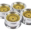 BBS Gold And Chrome 3mm Offset 26mm Rc Touring Car Wheels For Tamiya TT01 TT02 HPI Kyosho 12mm Hex Not M Chassis