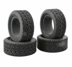 Gravel Tyres 26mm 4pcs On-Road Grip Tyre Set 52mm X 26mm Wheel Tamiya Kyosho HPI TYP2