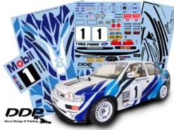 RC 1:10 Ford Escort Cosworth Tiger Decals Stickers Tamiya L&L DDP Precut Tt01-02