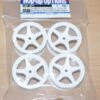 Tamiya 53471 Medium-Narrow White 5-Spoke Wheels (Offset 0) (TA05/TA06/TB03/TA04)